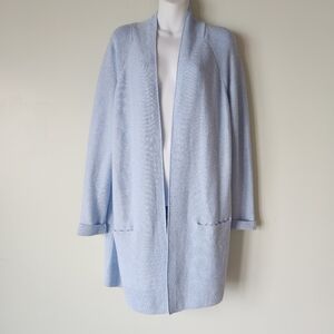 NWoT Women's Large TALBOTS Blue Long Sleeve Open Cardigan